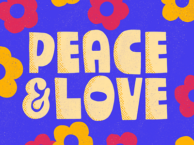 Groovy Custom Type 60s 70s color design flower good groovy hippie illustration lettering love peace procreate retro social media type typography vintage