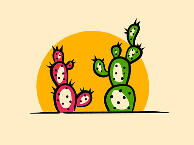 Cosmo & Wanda You Ain't Slick cactus cartoon desert draw illustration nick plant prickly pear procreate