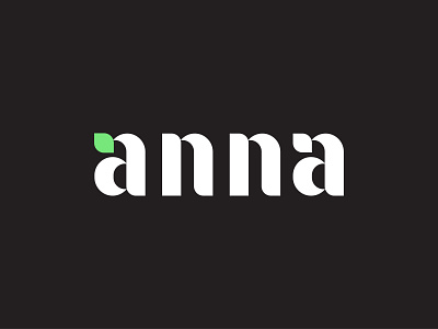 anna – a cannabis brand cannabis green logo logotype marijuana modern typography