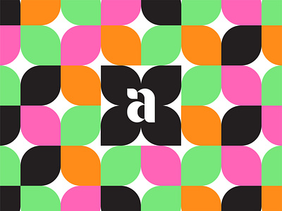 anna – a cannabis brand flower icon logo modern pattern retro