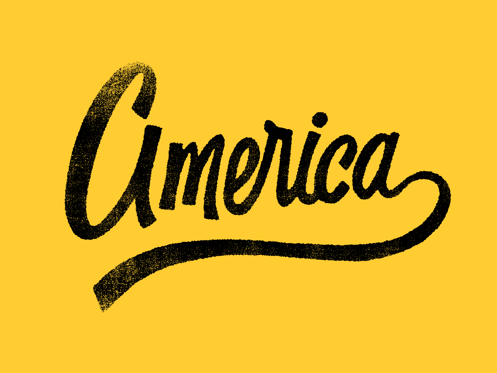 America Sweet America america handlettering lettering script type typography yellow