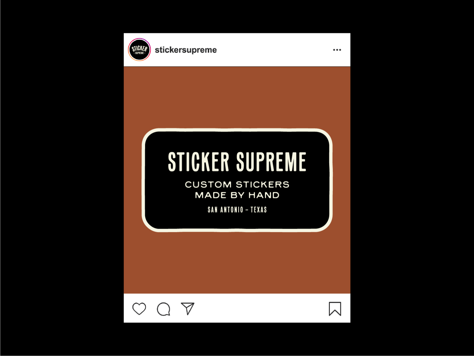 Orange hotsell supreme sticker