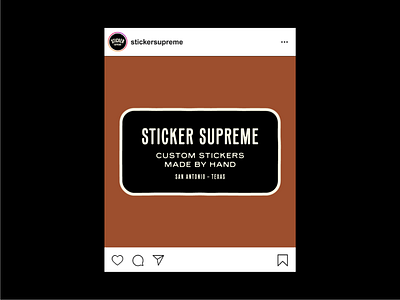 Sticker Supreme branding logotype social media sticker typographhy