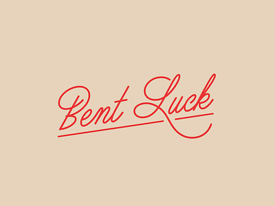 Bent Luck Logo branding lettering logo logo design logotype luck script type typography