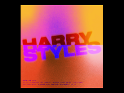 Fake Album Art — Harry Styles album art gradient harry styles helvetica neue retro type