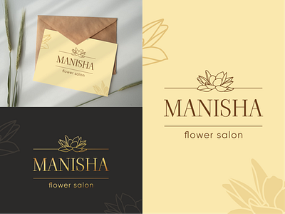 Logo for Manisha flower salon branding design designer emblem flower flowersalon graphic design graphics logo logotype mark marketing mockup promotion sign vector