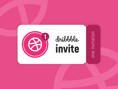 Invite invite invitedribbble ticket