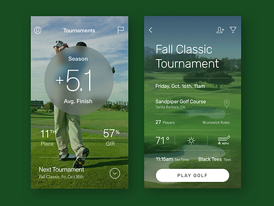 Golf Tournament App