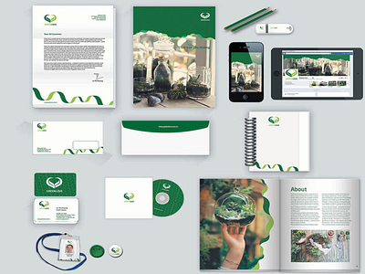 GreenLove brand branding graphic design illustration logo