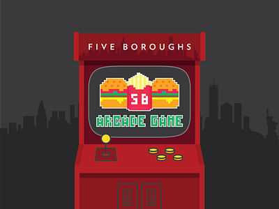 Arcade Game Design arcade burger fastfood fries