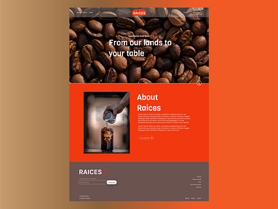 UX/UI Landing page for coffee shop branding design ui ux