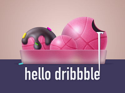 first shot hello dribbble icon ui