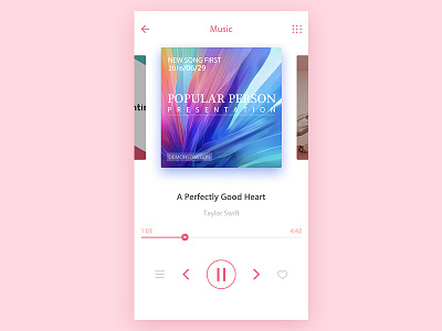 White music app interface app icons interface music music player ui