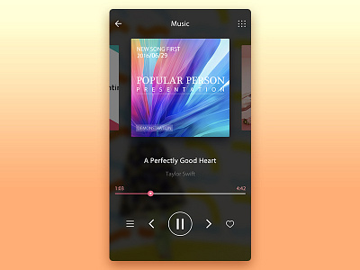Music app interface