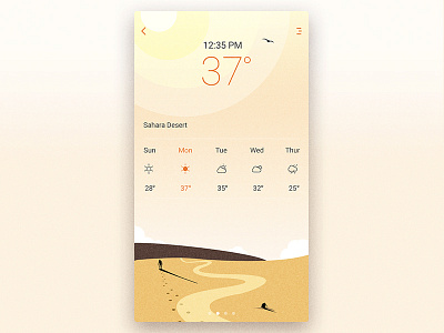 desert app desert design interface ps ui weather