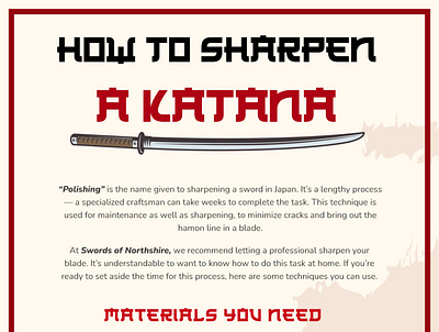 How to Sharpen a Katana? design graphic design illustration
