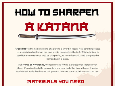 How to Sharpen a Katana?