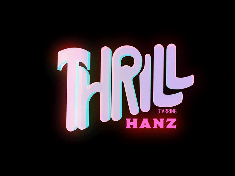 Thrill 3d animation after effects animation c4d custom logo design illustrator logo typeface