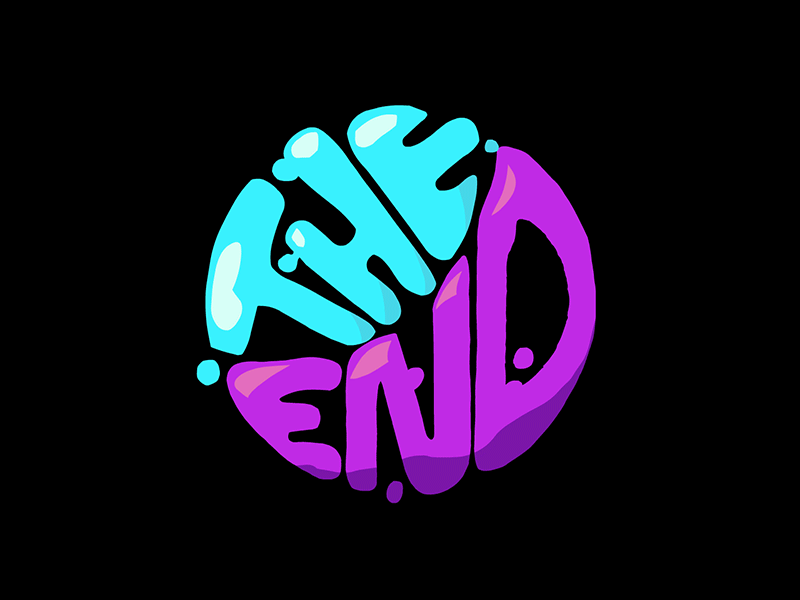 "The End" Liquid Animation cel animation classical animation credits sequence custom typeface liquid animation logo design title design typeface typeface design video animation