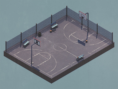 Hello Dribbble! Let's play some ball 3d basketball cinema4d lowpoly photoshop