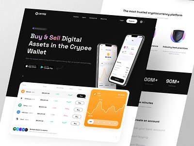 Crypee - Crypto Wallet Landing Page