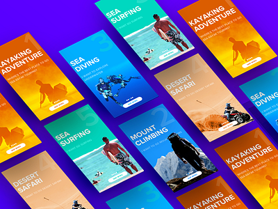 App Screens android animation app branding design flat ios splash screen sports travel typography ui