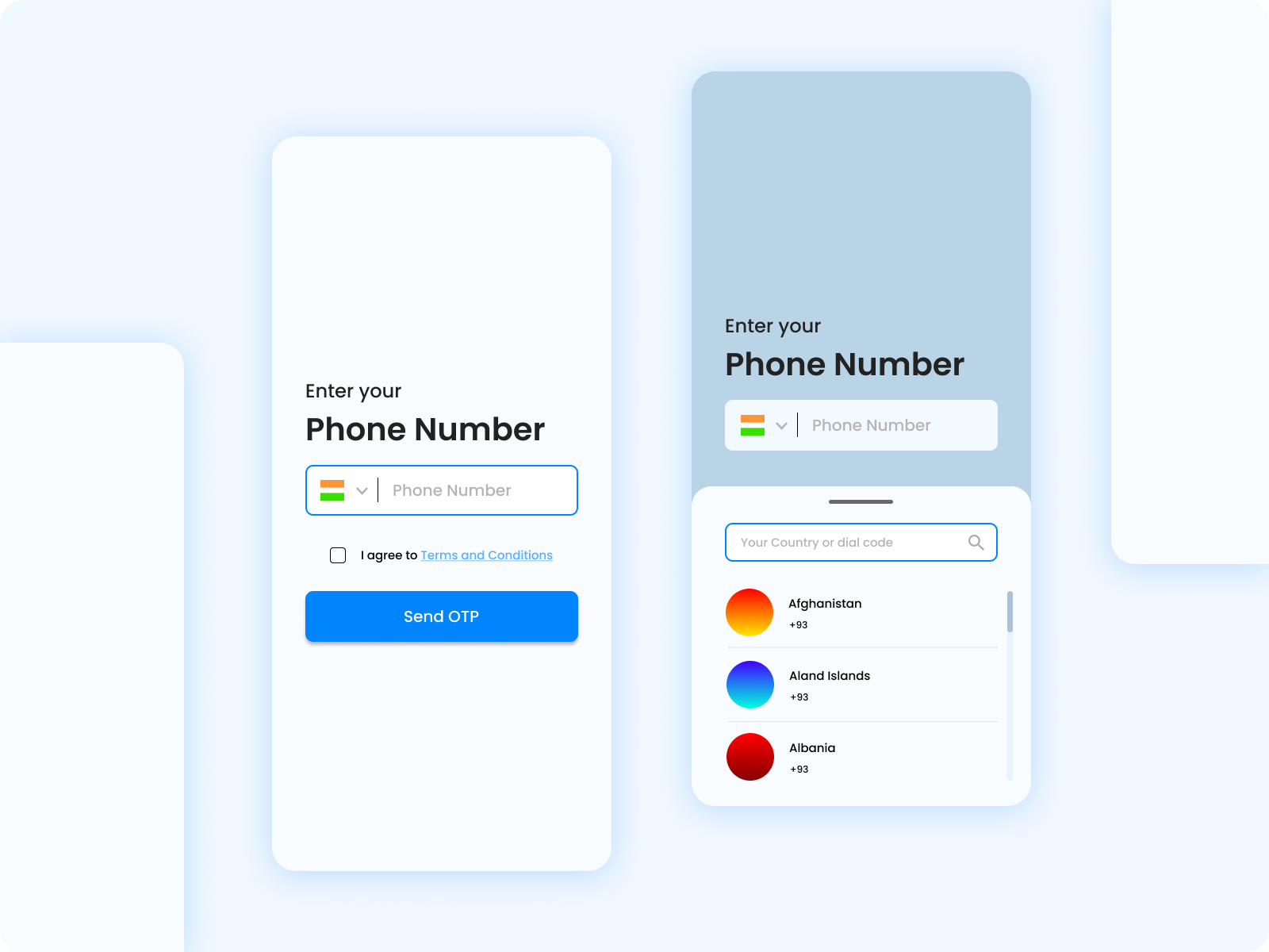 Simple beautiful phone number Screen UI by Barani on Dribbble