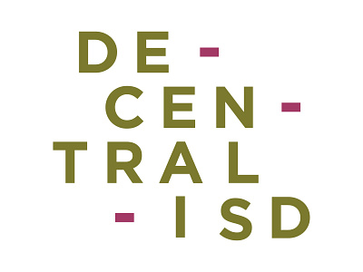 DE-CEN-TRAL-ISD brand identity branding decentralised gotham illustrator typogaphy