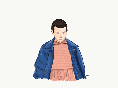 Eleven apple pencil art character drawing illustration ipad pro photoshop sketch stranger things