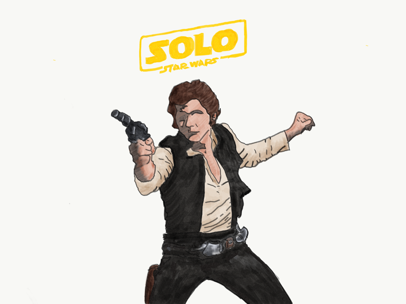 Han Solo from Star Wars Hand Towel by Inspirowl Design - Pixels