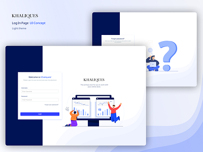 Khaliques | Login Page-UI Concept concept dashboard design html khaliques login page sales login ui ux