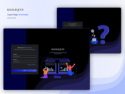 Login & Sign up - Dark Mode | Khaliques admin admin panel dashboard design figma html login page sign in ui ui concept ux wireframe