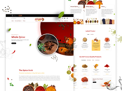 Kitchenhut - "Spices" UI Concept branding design html kitchen masala kitchenhut logo masala spices ui ui concept ux website
