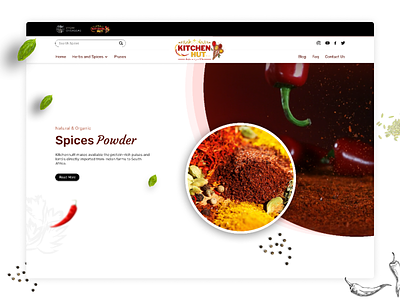 Kitchenhut | Spices Banner UI Concept adobe xd design figma html indian masala kichenhut masala spices spices website ui ui concept ux website