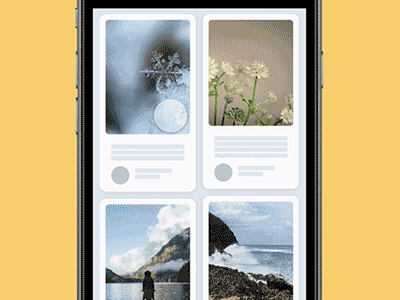 Dynamic Grid Gallery (Framer download link attached) dynamic ui gallery grid list pinterest prototype scroll view ux ux patterns