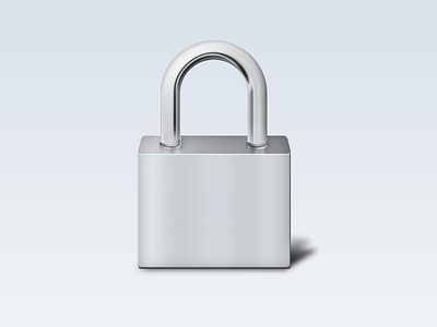 Padlock Icon from the past. icon old skeuomorphic