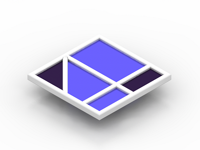 Division 3d four geometry icon origami square