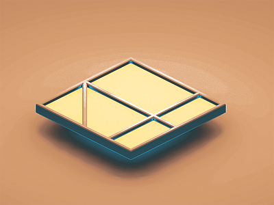 Division 3d geometry icon illustration