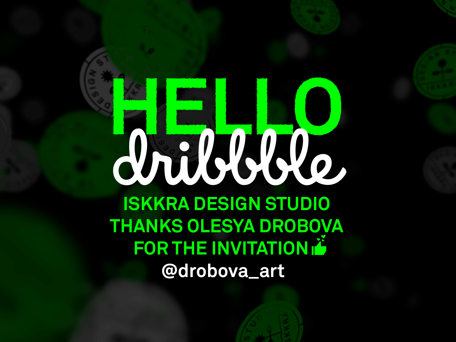 Hello Dribbble! branding design hellodribbble web