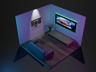 Relaxing Room - 3D Ilustrtion Design