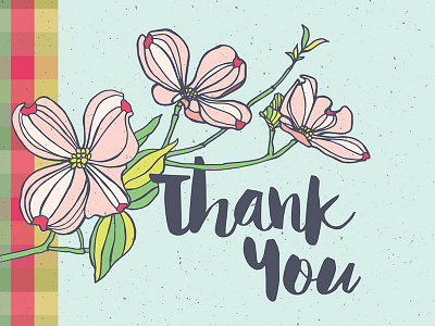 Thank you debut flowers graphic design hello illustration thanks