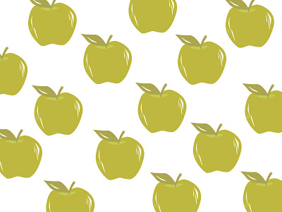 An apple a day graphic design illustration pattern