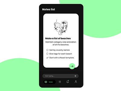 Notes App with todos! figma illustration ios mobile ui ux