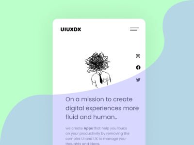 mobile UI - landing page animation branding design illustration ui ux uiuxdx vector web