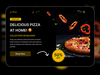 Pizza - Creative landing page design logo ui ui ux ux