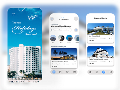 Best Holiday ui - Creative Hotel booking app ui