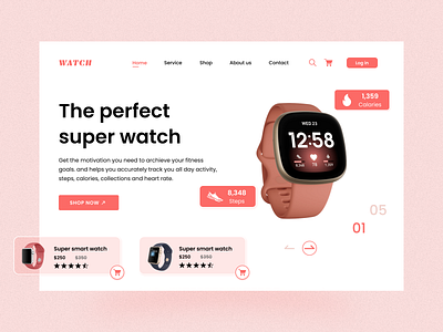 website design - Smart watch landing page design logo ui ui ux ux web design