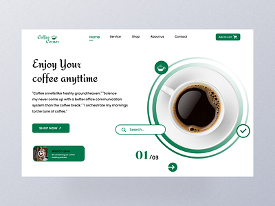 Coffee website - Creative coffee landing page design ui ui ux ux web design