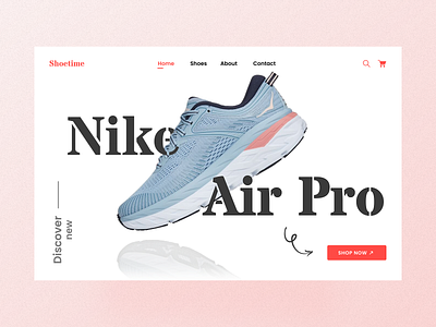 Shoes website - Creative landing page design logo ui ui ux ux web design