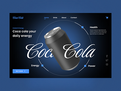 Coca cola - Creative landing page design logo ui ui ux ux web design